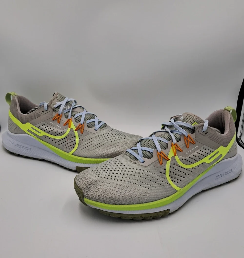 Size 12 - Nike React Pegasus Trail 4 Cobblestone Volt - DJ6158-002 - MSRP $170